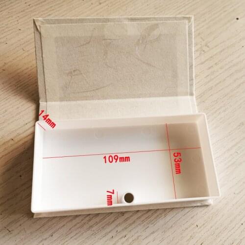 5 Pieces New style 115x60x20mm 4.53x2.36x0.79 inch Evaginable Paper Packaging with Plastic frame packaging box Rectangular box