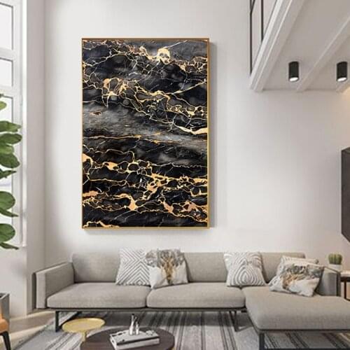 Abstract Painting Fashion Burst Marble Texture Canvas Art Modern Print and Poster Wall Picture For Living Room Modern Home Decor