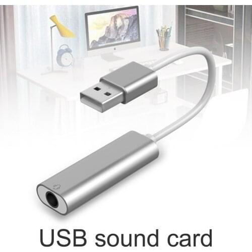 Audio Sound Card 2 in 1 Plug Play Portable External 7.1 Channel USB C to 3.5mm Jack Audio Microphone Headphone Adapter