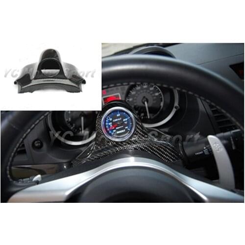 Car Accessories Carbon Fiber 52mm/60mm Steering Whell Single Gauge Pod Fit For 2008-2012 Evolution X EVO 10 Interior Trim