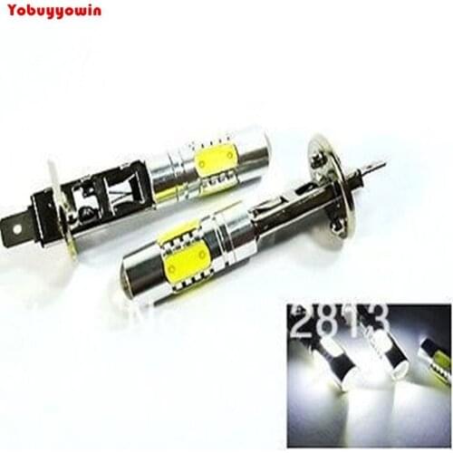 Free Shipping 2 Pcs H1 7.5W with lens SuperBright H1 Car Vehicle LED White Day Driving Fog Lamp
