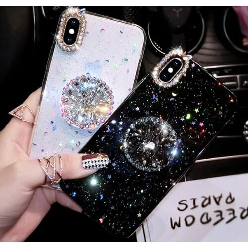 Bling Luxury Fashion Colorful Cute Sparkle Glitter Soft TPU Case For iPhone X XS XR XSMAX Rhinestones Phone Case for iPhone 12