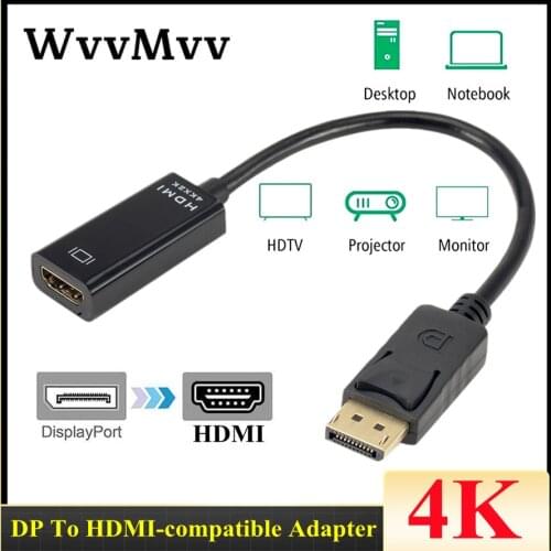 DP To HDMI-Compatible 4K 1080P Male To Female DisplayPort Cable PC TV Mini Projector Television Monitor Projetor For Laptop