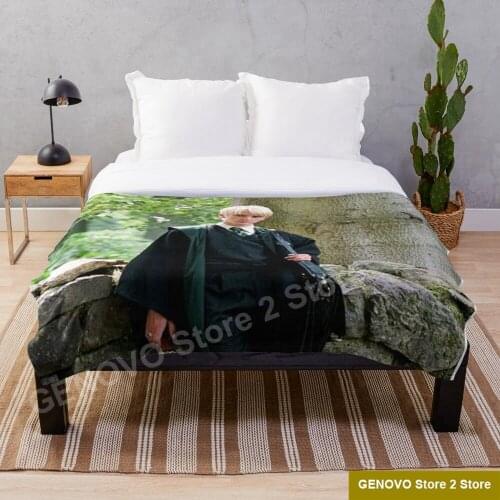 Draco Malfoy Throw Blanket Blanket Fleece Cartoon Print Children Warm Bed Throw Blanket newborn bayby Adult Blanket