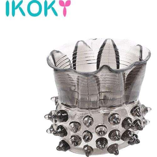 IKOKY Cock Ring Silicone Sex Toys for Men Male Penis Ring Clitoris Stimulation Penis Sleeve Adult Products Delay Ejaculation