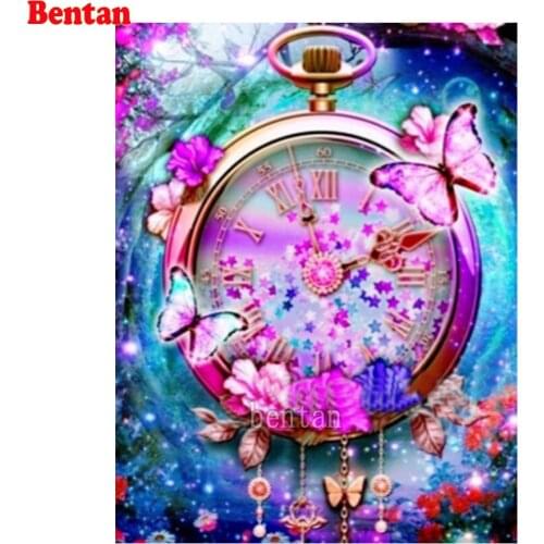 Beautiful Flower Butterfly Picture Diamond Painting Diamond Mosaic Cross Stitch Kits Cock Dreamy Daimond Embroidery Needlework