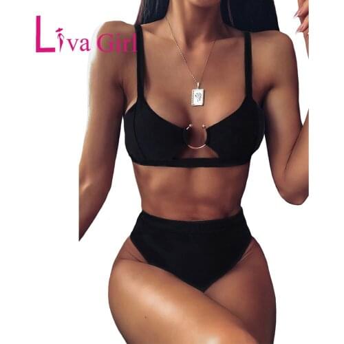 LIVA GIRL Woman High Waisted Bikini Female 2021 Summer Leopard Print Beachwear Ladies Sexy Quick Dry Tops Bottom Lingerier Set