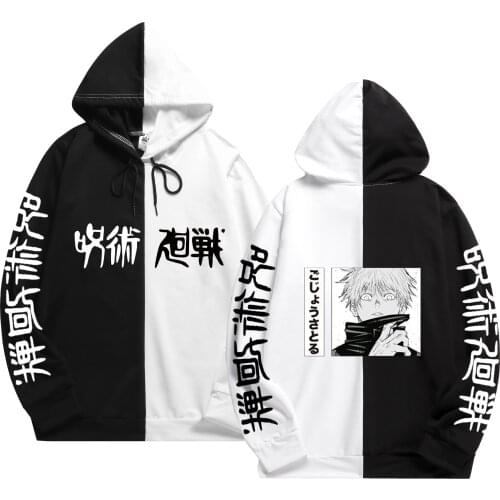 2021 Summer The Sharingan Patchwork Mens hoodies Sportswear Anime Jujutsu Kaisen Sweatshirts Thin Clothing Hoodie Harajuku