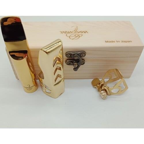 Music Fancier Club Tenor Soprano Alto Saxophone Metal Mouthpiece Advanced Gold Plated Mouthpiece Sax Mouth Pieces Size 56789