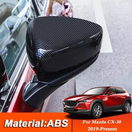 Fit For Mazda CX-30 2019-Present Car Styling ABS Car External Rearview Mirror Cover Sequins Auto Stickers Car Accessories
