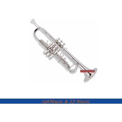 Nickel Plated Trumpet Standard Model With Case-Bore Size 11.65mm-Bell DIA.123mm