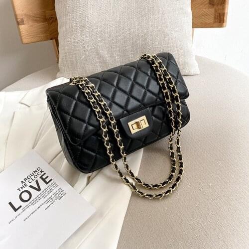 FUNMARDI New Fashion Crossbody Bags Women Luxury Diamond Lattice Solid Color Shoulder Bags Small Leather Flap Bags Lady WLHB2283