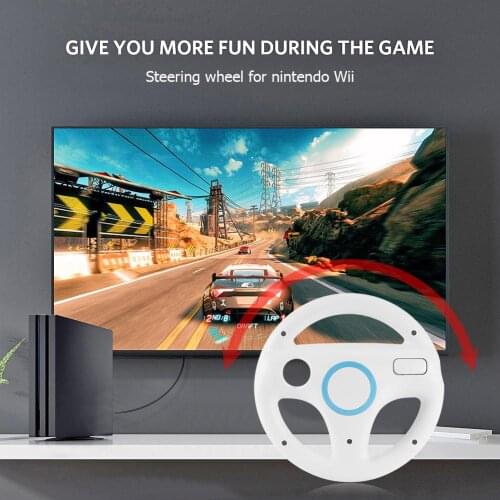 New Durable Plastic Steering Wheel for Nintend Wii Mario Kart Racing Games Remote Controller Console Accessories