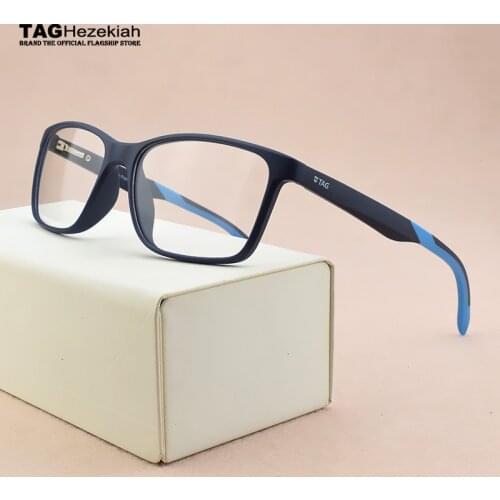 Glasses frame men 2021 myopia computer TAG Brand TR90 spectacle frames women prescription square eye glasses frames for men Nerd