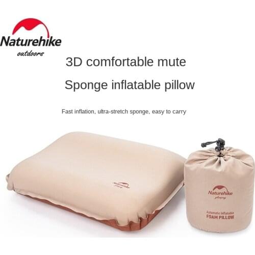 Naturehike Outdoor 3D Comfortable Silent Foam Pillow Camping Travel Portable Easy Storage Inflatable Pillow