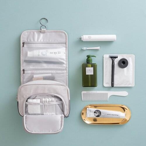 Hanging Cosmetic Bag Portable Makeup Storage Bag Bathroom Toiletries Organizer Waterproof Ziplock Bag Luggage Travel Wash Bag