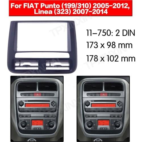 Frame Panel Top Radio Fascia For FIAT Punto (199/310) 2005-2012 Stereo Fascia Dash CD Trim Installation Frame Kit