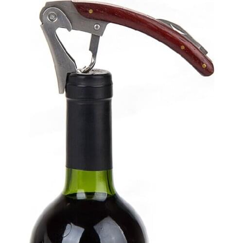Promotional gifts red wine corkscrews bottle opener stainless steel wooden handle wedding gift promotion party whcn