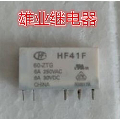 Relay HF41F-60-ZTG 60VDC 5PIN 6A 250VAC