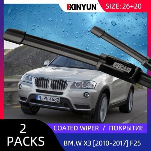 Coated wiper LHD Front Windscreen Windshield Wiper Blades For BMW X3 F25 2010 2011 2012 2013 2014 2015 2016 Right Hand Drive