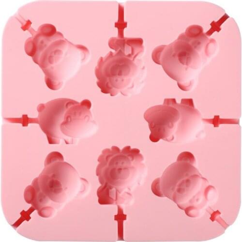 Cartoon Pattern Silicone Lollipop Molds Jelly and Candy Molds Cake Mold Square Cake Decorating Form Silicone Bakeware