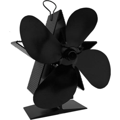 Thickened Fireplace Fan Accessories Aluminum Alloy Fan Blade 4 Blade Black Solid Fireplace Fan Accessories