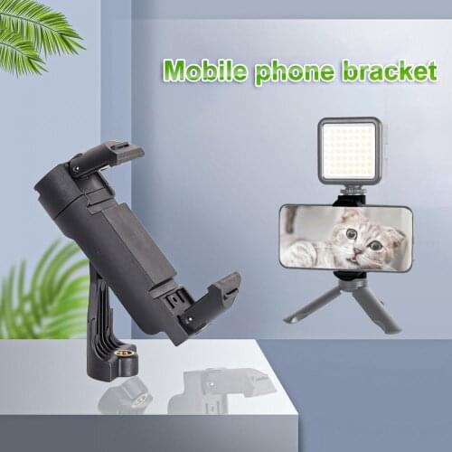 360 Degree Rotatable Tripod Mount Holder Cell Phone Stand Bracket Clip Mount Bracket Adapter for Mobile Phones Smartphone
