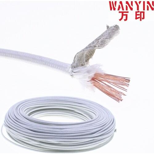High quality braided mica heat resistant 500° cable 20AWG 18AWG 17AWG 15awg 13awg 11awg 9awg high temperature wire