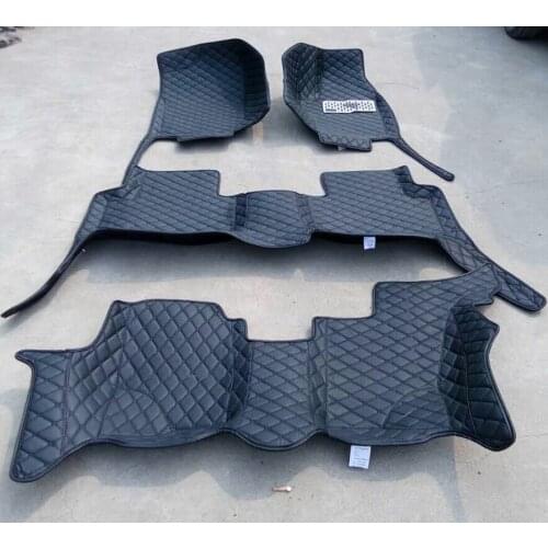 Green RHD Full Surrounded Car Floor Mats for Right Hand Drive LexusLX 570 7seats Waterproof Carpets