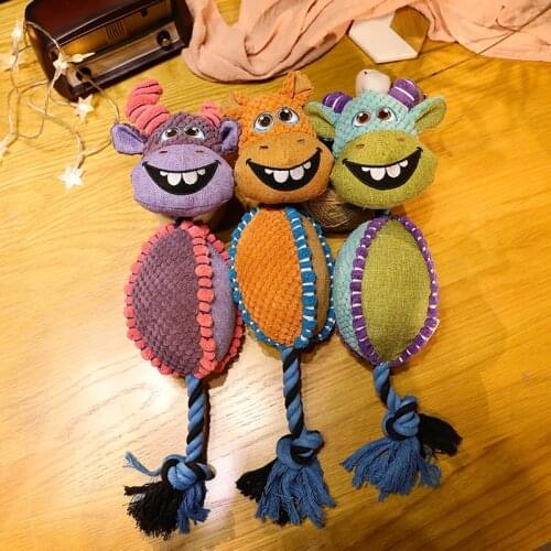 Sound Toys Dog Chewing Dog Rope Toy Dog Teeth Brush Interactive Indoor Toy Accessories Large Small Pet Product