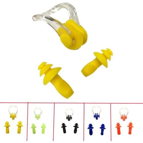 1 Set Soft Silicone Swimming Nose Clip Ear Plug Earplug Tool Set
