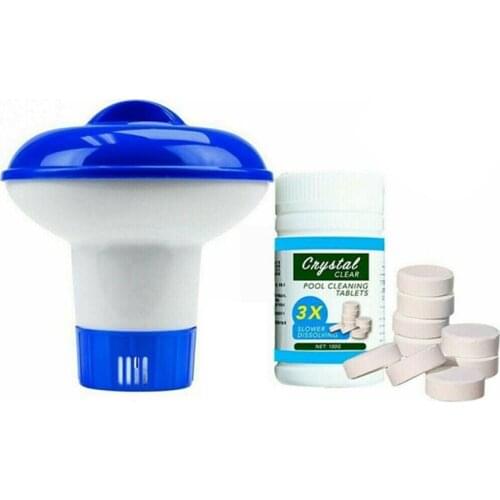 100G Swimming Pool Cleaning Tablet Floating Chlorine Hot Tub Chemical Dispenser Cleaner CNIM Hot