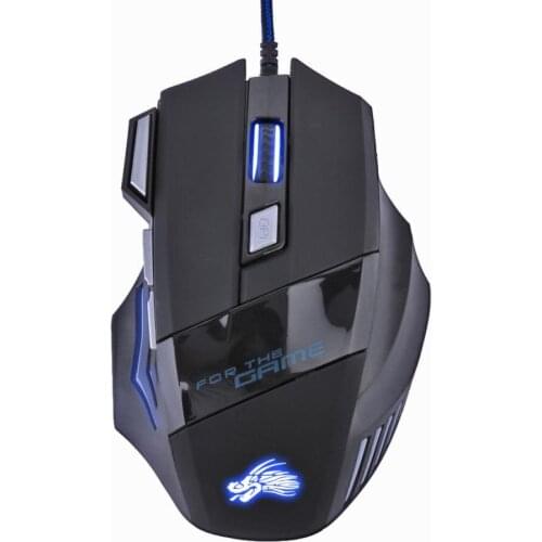 20210 Upgrade 5500DPI Wired Gaming Mouse Professional 7 Buttons USB Cable LED Optical Gamer Mouse for Computer Laptop PC Mice