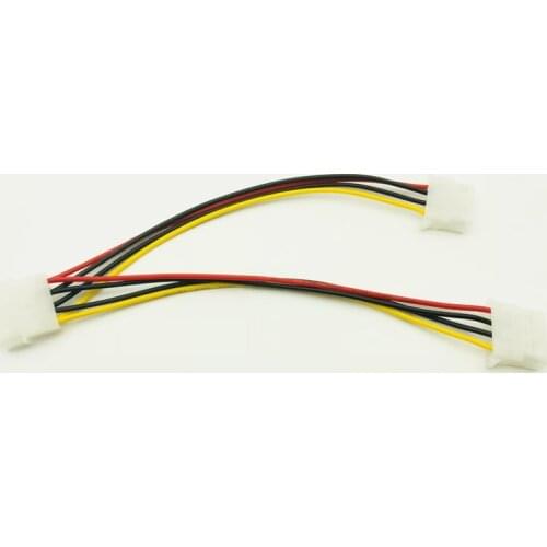 4P 4Pin Molex Male to 2 Port Molex IDE Female Power Supply Splitter Adapter Cable Computer Power Cable for BTC ETH Miner Mining