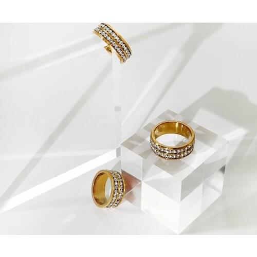ALLNEWME Rings With Crystals