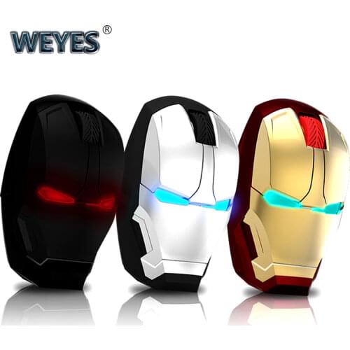 Iron Man Wireless mouse Gaming Mouse gamer Mute Button Silent Click 800/1200/1600 / 2400DPI Adjustable computer mice