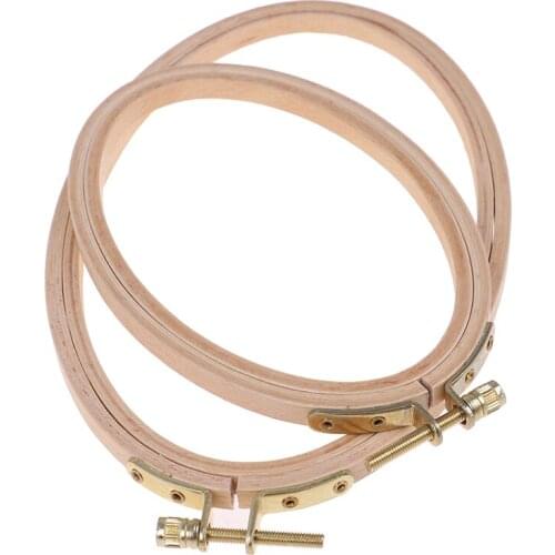 Wooden Bamboo Embroidery Frame Oval Embroidery Hoop Ring Cross Stitch Machine DIY Needlecraft Household Sewing Tools