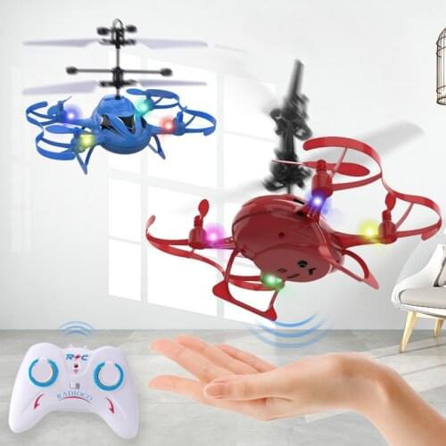 Mini Remote Control Infrared Sensor Helicopter Aircraft Flash Toy Christmas Gift Electronic Funny Suspended Drone Aircraft Toy