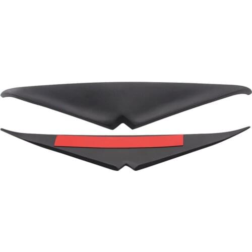 Motorcycle Black Headlamp Eyebrows Eyelids Stickers Decoration Headlight Upper Tip Trim Cover Visor Accent For Harley Road Glide