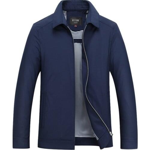 Plus 3XL Long Sleeve Solid Color Mens Casual Social Jackets Big Size Men Slim Fit Windbreaker Blue Khaki Coat