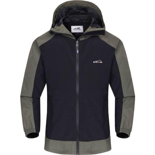 Mens Hiking Jackets Waterproof Quick Dry Camping Hunting Clothes Hooded Outdoor Wear Sport Shirt Clothing Fishing Clothes JK002