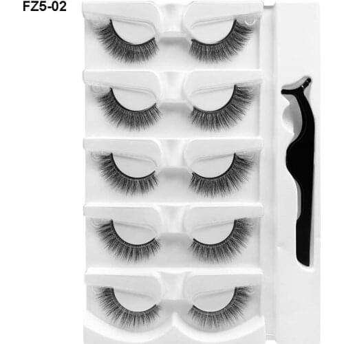 Soft Light Natural 3D Self-Adhesive Eyelashes Extension With Tweezer Handmade Reusable Fake Lashes Glue-Free 50Sets/Lot DHL