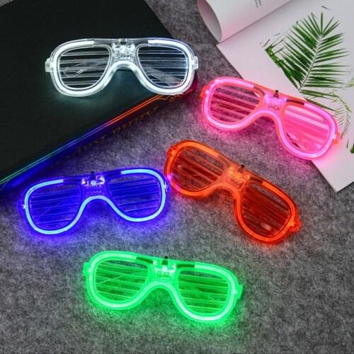 Creative Party Novelty LED Glasses Light Up Shades Luminous Rave Night Activities Christmas Wedding Birthday Party Decoration