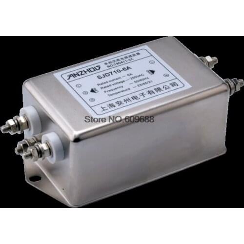 Single-Phase Three-Section High-Performance EMI Power Filter SJD710-3 SJD710-6 SJD710-10 SJD710-20 3A 6A 10A 20A