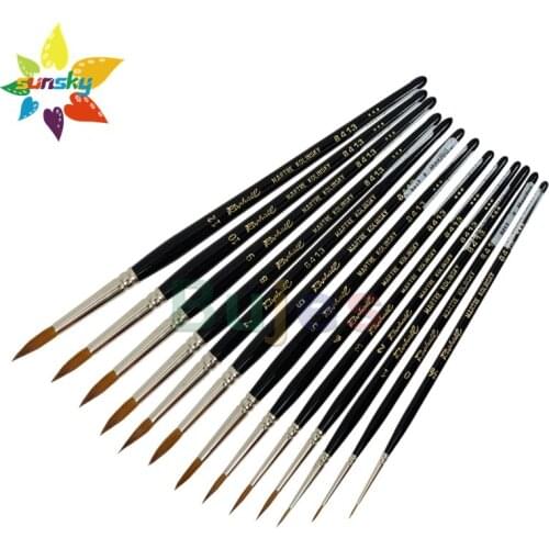 Original France Raphael 8413 Mink hair Pointed round head Watercolor brush Hook line pen Gouache brush Professional Art supplies