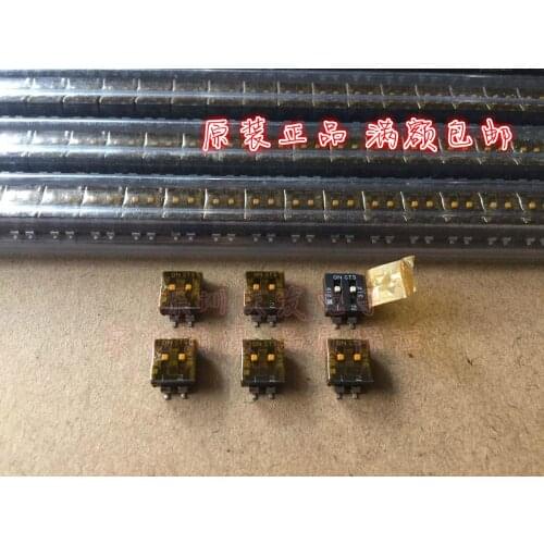 Original new 100% 219-2MST SMD 2-bit keyboard type dial switch with 2.54MM spacing and high temperature resistance