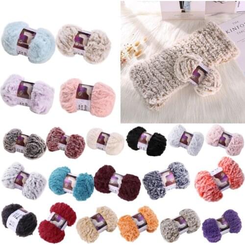 50g/Ball DIY Fluffy Plush Chunky Knitting Yarn Hand-Woven Crochet Velvet Thread