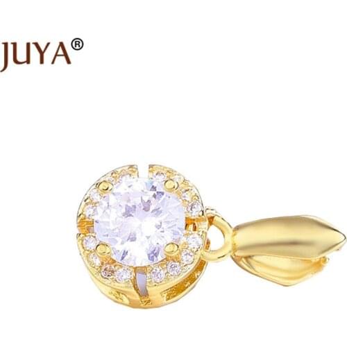 Hand Made DIY Jewelry Accessories Clamp Pinch Clip Bail Link Pendants Connector Clasps Crystal Agate Pendant clips Clasp