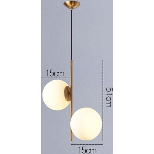 SGROW Decorative Glass Luster Hanging Lamp Lighting Fixture Nordic Modern Glass Balls Pendant Light for Dinning Room Living Room