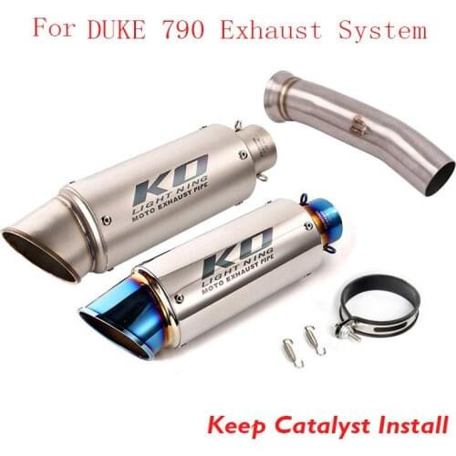 For DUKE 790 Motorcycle Exhaust Tip System Connection Link Tube Pipe Muffler Escape Silencer for KTM 790 DUKE 790